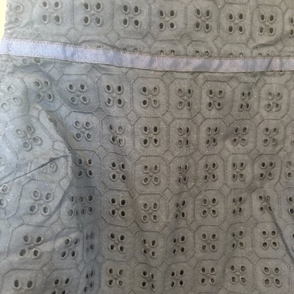 Banana Republic Navy Blue Eyelet Sleeveless Sheath Casual Dress Size 0 - Picture 3 of 8